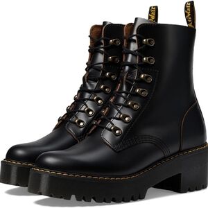 Dr Martens Leona Platform Black Boot Combat EUC